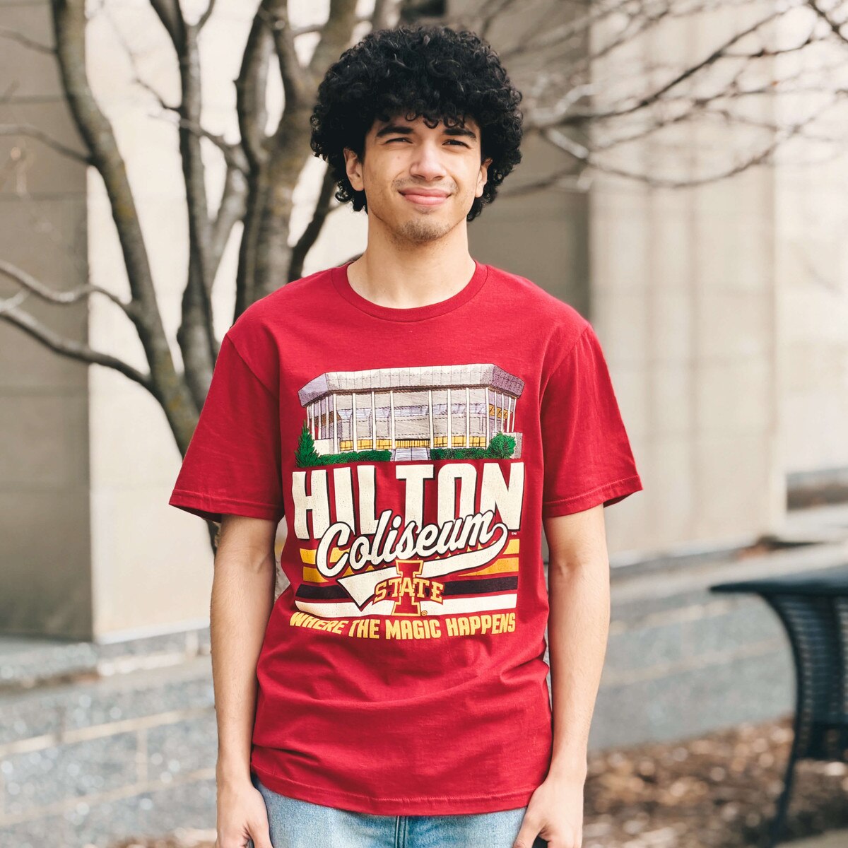 College House Cardinal I-State Hilton Coliseum T-Shirt